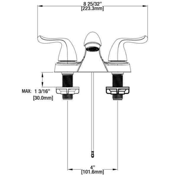 Glacier Bay Constructor 4 in. Centerset 2-Handle Low-Arc Bathroom Faucet Chrome