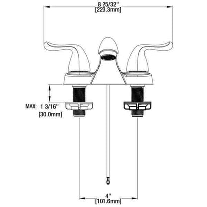 Glacier Bay Constructor 4 in. Centerset 2-Handle Low-Arc Bathroom Faucet Chrome