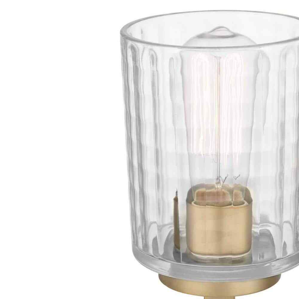Home Decorators Westlyn 3-Light Brushed Brass Vanity Light w/ Glass Shades