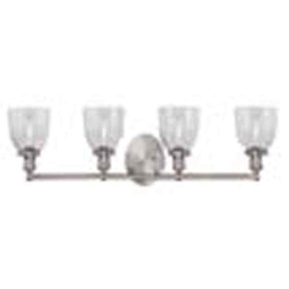 Home Decorators Evelyn 37.5 in. 4-Light Brushed Nickel Vanity Light