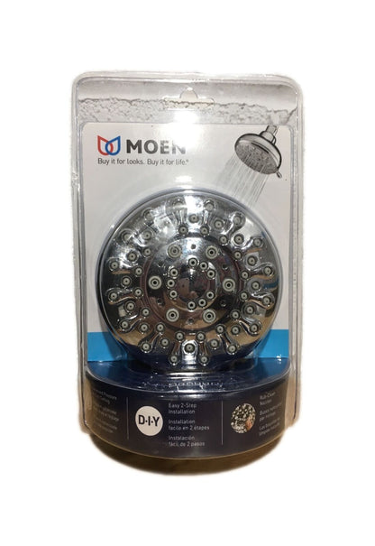 MOEN Banbury 5-Spray 4 in. Single Wall Mount Fixed Shower Head in Chrome
