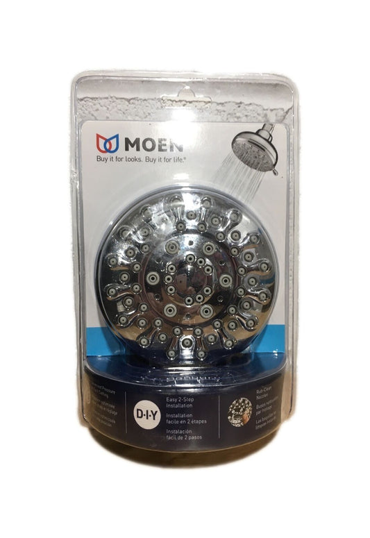 MOEN Banbury 5-Spray 4 in. Single Wall Mount Fixed Shower Head in Chrome