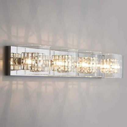 Artika Metropolitan 31 in. 4-Light Chrome Modern Vanity Light Bar Wall Fixture