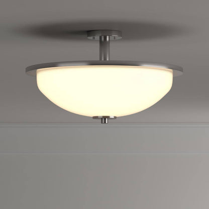 Progress Lighting Replay 1-Light Brushed Nickel LED Semi-Flush Mount Light