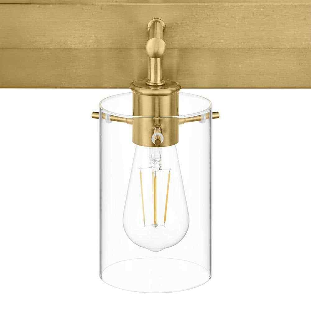 Hampton Bay Regan 12.75 in. 2-Light Brushed Gold Vanity Light