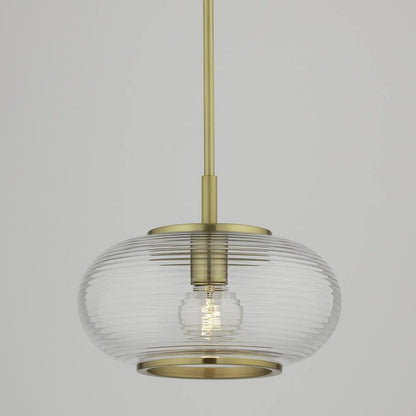 MITZI HUDSON VALLEY LIGHTING Maggie Aged Brass Finish Geometric Pendant Light