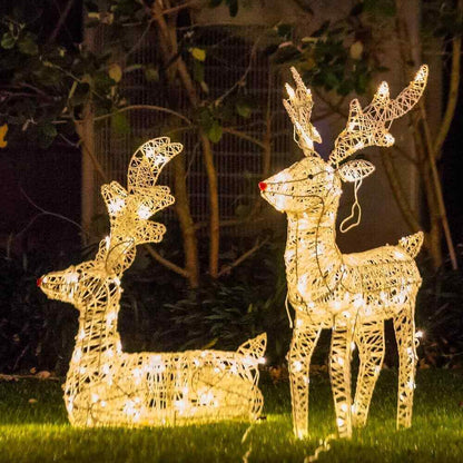 GIGALUMI 35.7 ft. Solar Powered Warm White LED Rope Light with 8 Modes 2-Pack