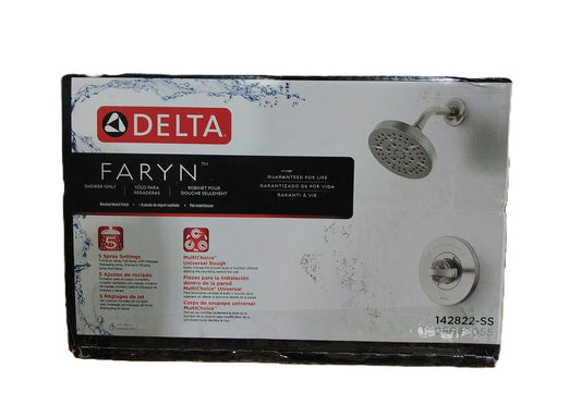 Delta Faryn Single-Handle 5-Spray Shower Faucet in Brushed Nickel Valve Included