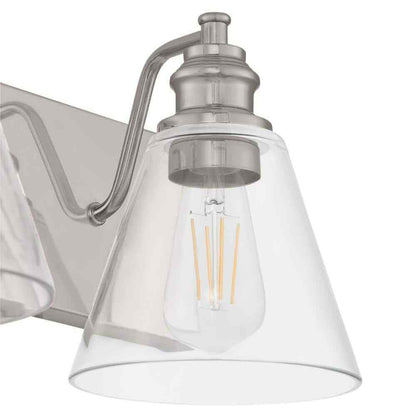 Hampton Bay Manor 24" 3-Light Polished Nickel Industrial Bathroom Vanity Light