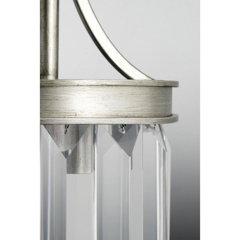 Progress Lighting Glimmer Collection 2-Light Silver Ridge Wall Sconce