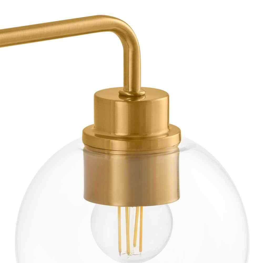 Hampton Bay Vista Heights 3-Light Gold Aged Brass Bathroom Vanity Light