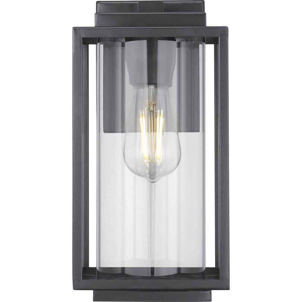 Progress Lighting Macstreet 1-Light Matte Black Modern Outdoor Wall Lantern