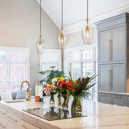 Uolfin Transitional Geometric Kitchen Island Pendant Light