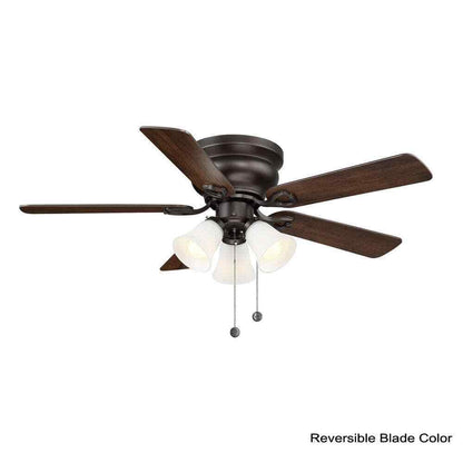 Clarkston II 44 in. LED Indoor Oil Rubbed Bronze Ceiling Fan w/ Light Kit