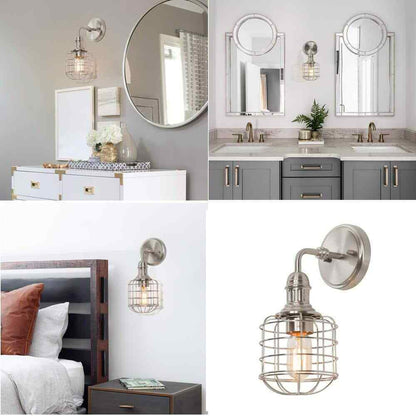 LNC Nickel Bathroom Vanity Light Nautical Wall Sconce
