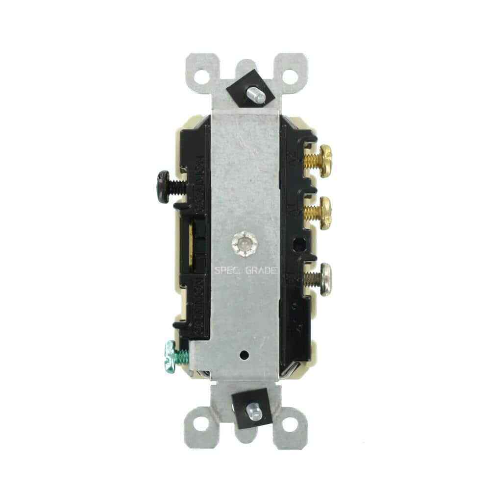 Leviton Commercial Grade Combination 3-Way Toggle Switch/Pilot Light Ivory