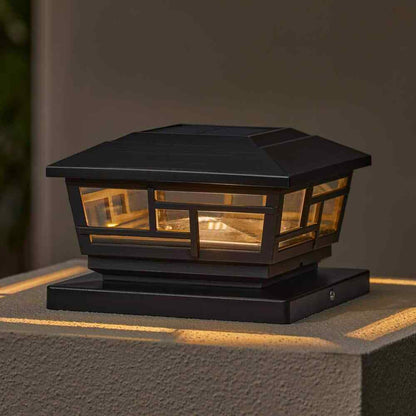Hampton Bay 3.5 in. x 3.5 in. Bronze Outdoor Solar Post Cap(2-Pack)