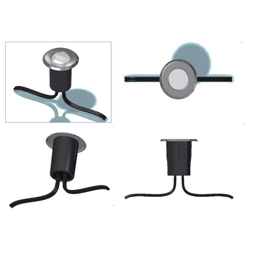 LIVING ACCENTS Low Voltage Black/Silver 1.8-Watt LED Path Light 6-Pack