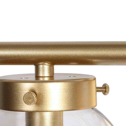 Uolfin Modern Light Gold Vanity Light 14.2 in. W 2-Light Powder Room Wall Light