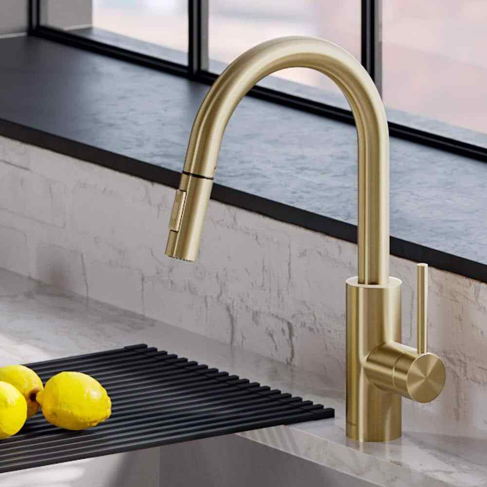 KRAUS Oletto Single-Handle Pull-Down Kitchen Faucet w/ Dual-Function Sprayer