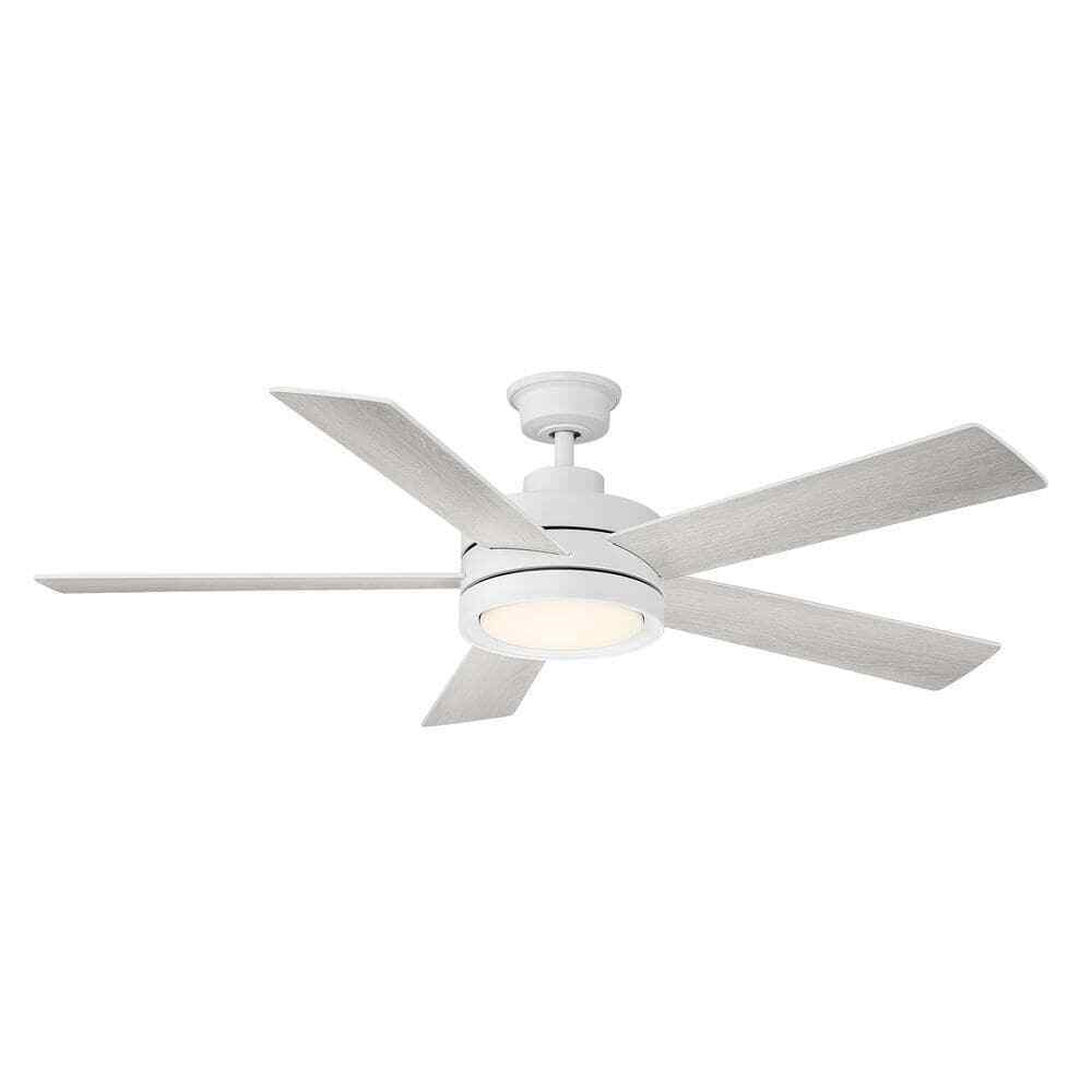 Home Decorators Baxtan 56 in. LED Indoor Matte White Ceiling Fan w/ Light/Remote