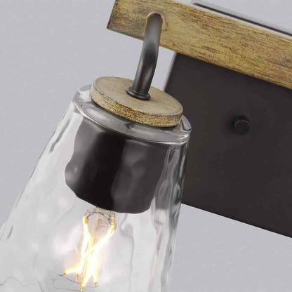 Home Decorators Westbrook Weathered Oak Rustic Farmhouse Bathroom Vanity Light