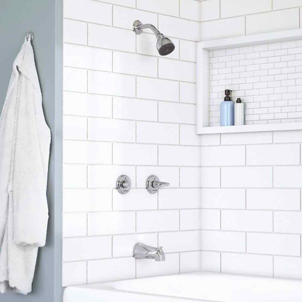 Glacier Bay Aragon Double Handle 1-Spray Tub and Shower Faucet 1.8 GPM in Chrome