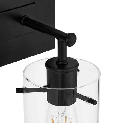 Hampton Bay Regan 29.25 in. 4-Light Matte Black Bathroom Vanity Light