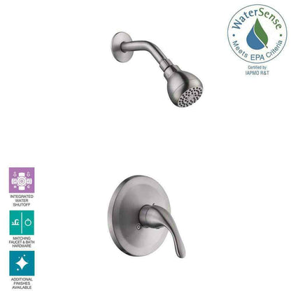 Glacier Bay Builders Single Handle 1-Spray Shower Faucet 1.8 GPM Brushed Nickel