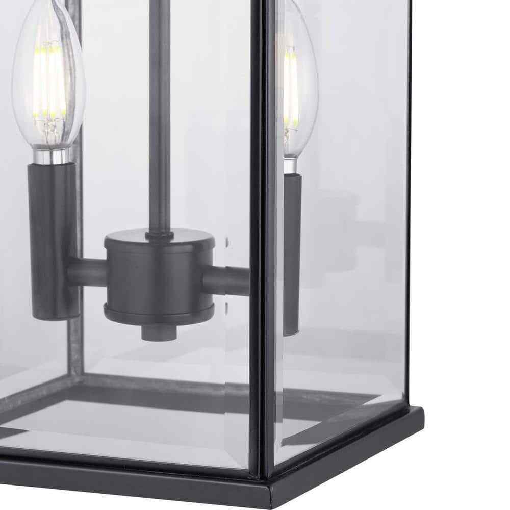 Progress Lighting Canton Heights 2-Light Matte Black Outdoor Pendant Light