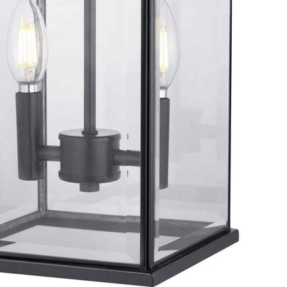 Progress Lighting Canton Heights 2-Light Matte Black Outdoor Pendant Light