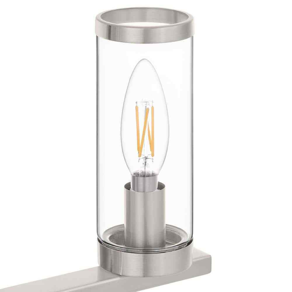 Hampton Bay Loveland 10.5" 2-Light Brushed Nickel Bathroom Vanity Light Fixture