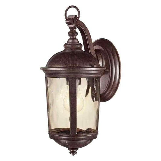 Home Decorators Leeds 16 in. Mystic Bronze 1-Light Outdoor Wall Sconce