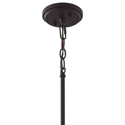 Home Decorators Knollwood 7 in. 1-Light Blackened Bronze Mini Pendant Light