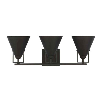 Home Decorators Insdale 3-Light Matte Black Modern Industrial Vanity Light