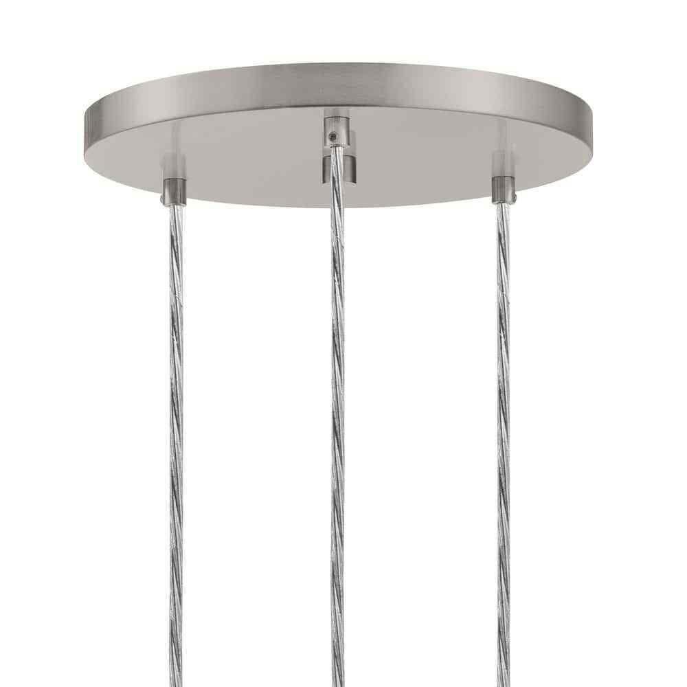 Hampton Bay Regan Brushed Kitchen Pendant Light w/ Glass Shades