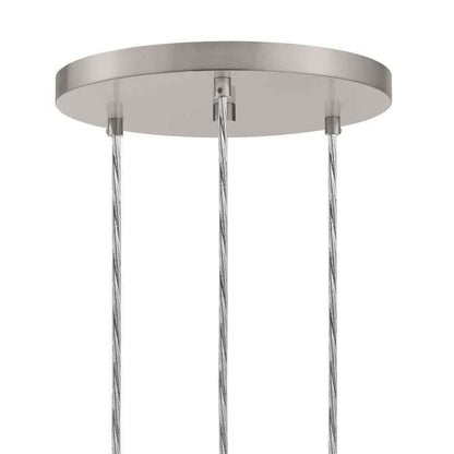 Hampton Bay Regan Brushed Kitchen Pendant Light w/ Glass Shades