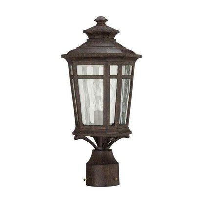 Home Decorators Waterton 1-Light Outdoor Dark Ridge Bronze Post Mount Lantern
