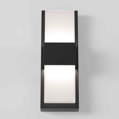 Artika Mazza Black Modern LED Outdoor Garage and Porch Light Lantern Sconce