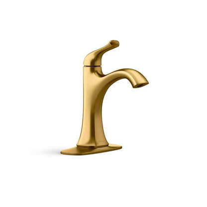 KOHLER Sundae Single Handle Single Hole Faucet in Vibrant Brushed Moderne Brass