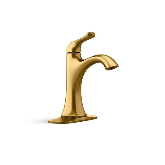 KOHLER Sundae Single Handle Single Hole Faucet in Vibrant Brushed Moderne Brass