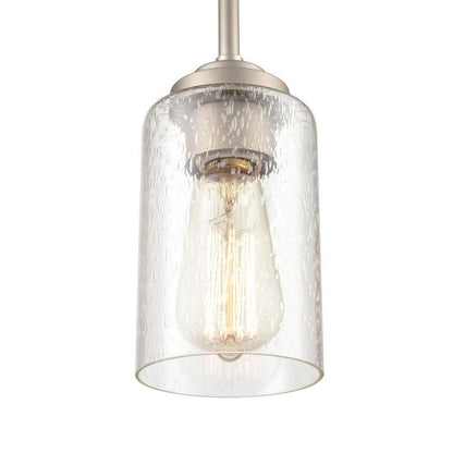 Millennium Lighting Moven 1-Light 5 in. Satin Nickel Hardwired Mini-Pendant