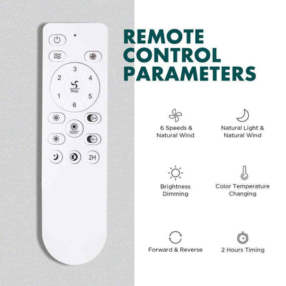 FANNEHONNE 20 in. LED Indoor White Flush Mount Ceiling Fan w/ Light and Remote