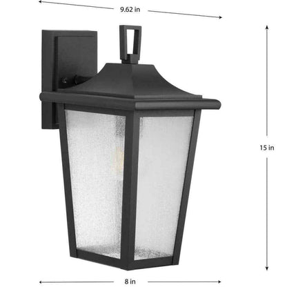 Progress Lighting Padgett 1-Light Textured Black Hardwired Outdoor Wall Lantern