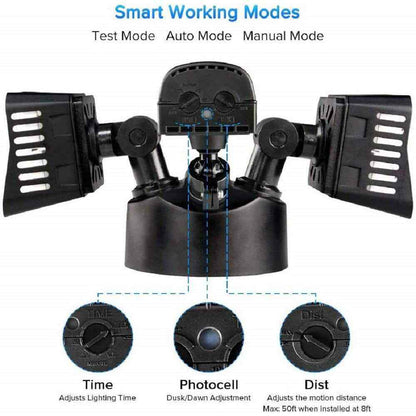 SANSI 30-Watt 3400 Lumens Black Motion Activated Outdoor LED 5000K Flood Light