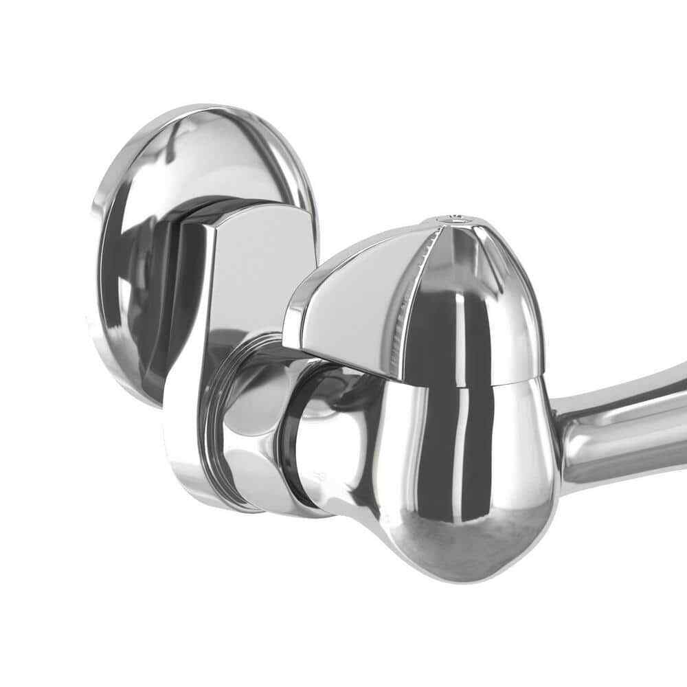 Glacier Bay Builders Double-Handle Wall Mount Standard Kitchen Faucet Chrome