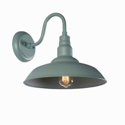 Home Decorators Bell Ridge 14 in. Green Outdoor Large Lantern Wall Sconce