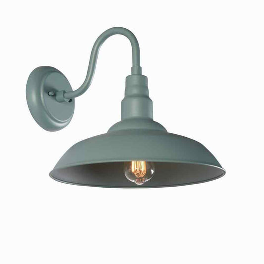 Home Decorators Bell Ridge 14 in. Green Outdoor Large Lantern Wall Sconce