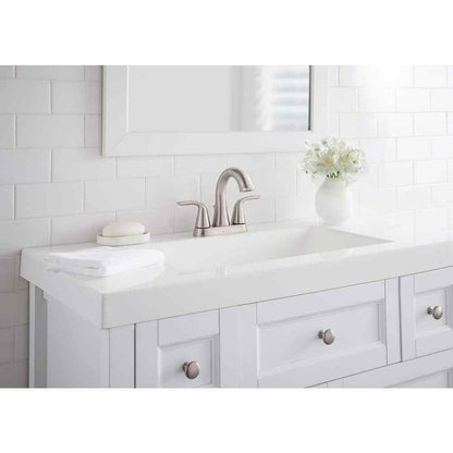Glacier Bay Irena 4 in. Centerset 2-Handle Bathroom Faucet in Brushed Nickel