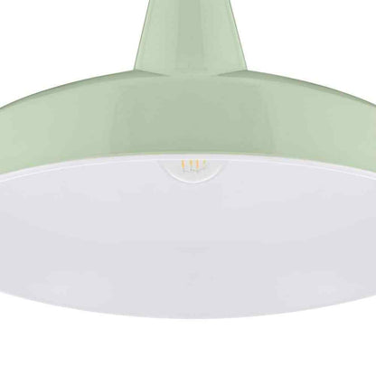 Hampton Bay 1-Light Light Green Warehouse Pendant with Metal Shade AF-1032R/LG